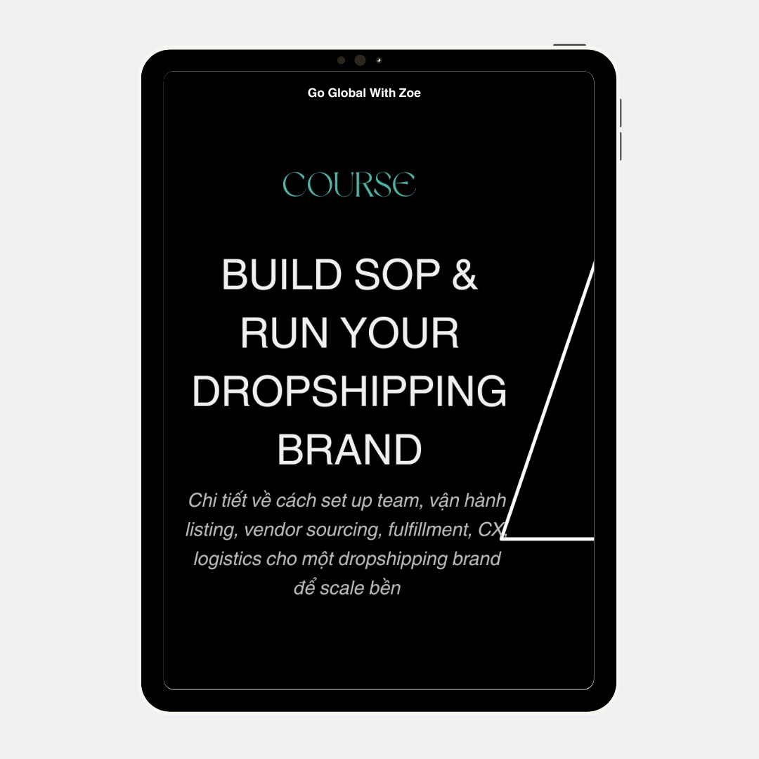 Journal 2 | Build SOP & Run Your Dropshipping Brand